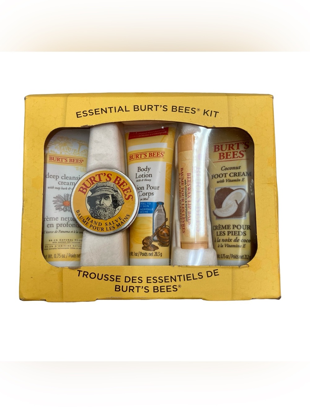 Burt's Bees Gift Set Travel Essential Hands Feet Body Lips Face Cream Travel